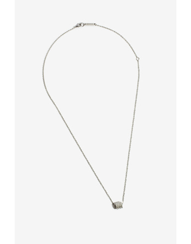 모드곤 [모드곤] 실버톤 파이프 목걸이 Silvertone Pipe Necklace 착용컷