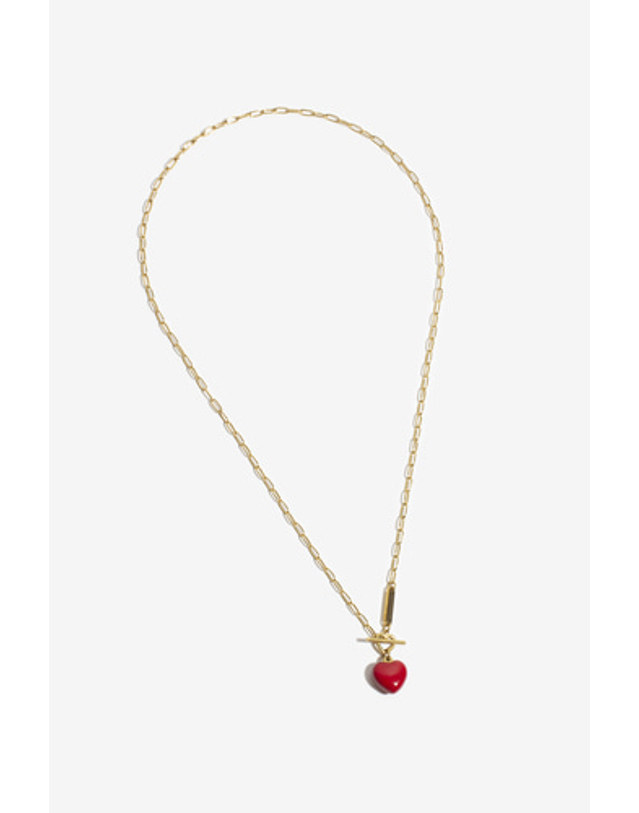 모드곤 [모드곤] 미니하트 러브 목걸이 Mini LOVE Necklace 착용컷