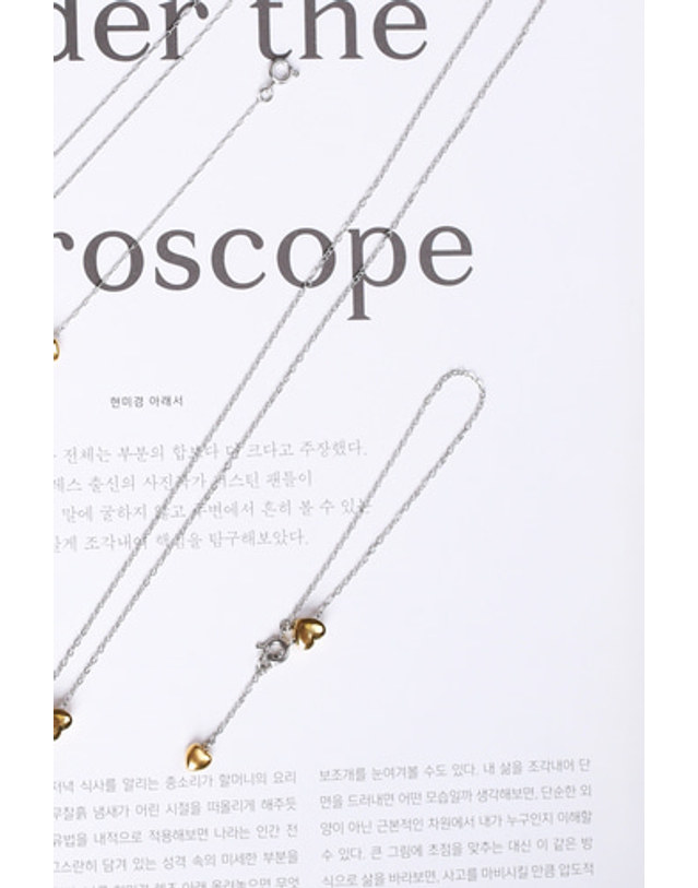 모드곤 [모드곤] 더블 하트 팔찌 Double LOVE Bracelet 착용컷