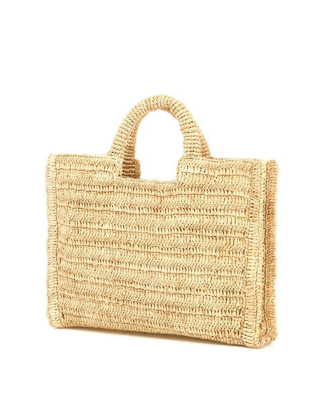 바네사브루노 라이트핑크 로고자수 PANIER PM백 밝은 핑크 착용컷