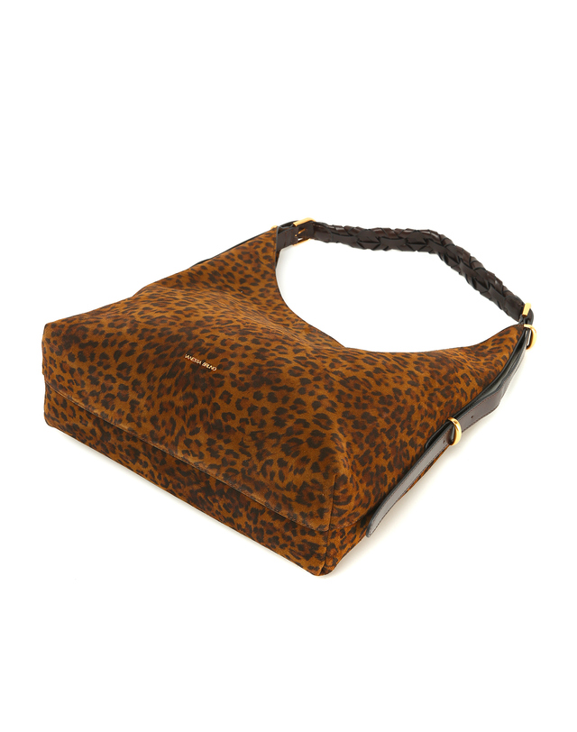 바네사브루노 브라운 소가죽 레오파드 라지 JESS HOBO BAG 상세
