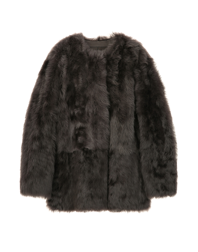 아떼 바네사브루노 여성 PREMIUM FUR 차콜그레이 천연양모피 양가죽 무스탕 퍼자켓 점퍼 차콜 그레이 상세