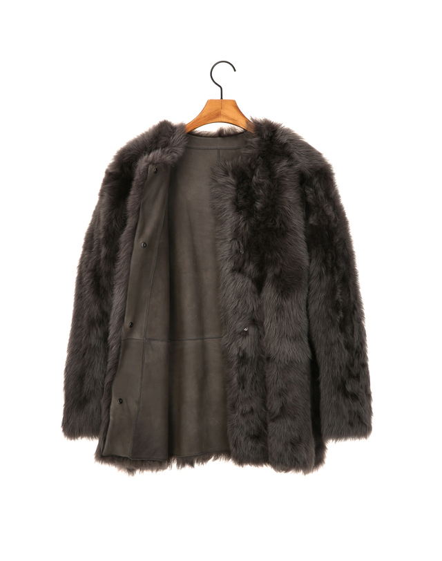 아떼 바네사브루노 여성 PREMIUM FUR 차콜그레이 천연양모피 양가죽 무스탕 퍼자켓 점퍼 차콜 그레이 상세