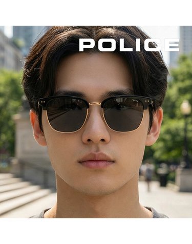 폴리스 SPL 856G 0300 공식수입 스퀘어 하금테 콤비 뿔테 명품선글라스