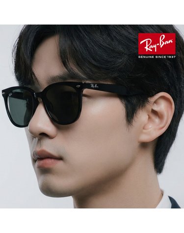 레이밴 RB4379D 601 87 55 공식수입 스퀘어 라운드 뿔테 오버사이즈 레이벤 명품 선글라스