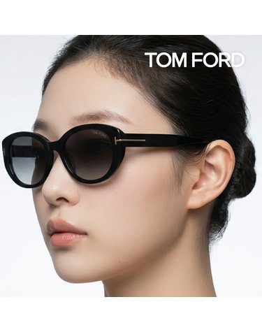 톰포드 TF1388K 01B 공식수입 26년신상품 라운드 오벌형 긱시크 볼드 뿔테 시크 데일리 명품선글라스