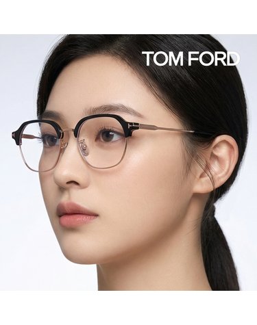 톰포드 TF6018KB 001 공식수입 스퀘어 하금테 콤비 블루라이트차단 명품안경테
