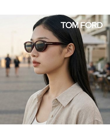 톰포드 TF1388K 48A 공식수입 26년신상품 라운드 오벌형 긱시크 볼드 뿔테 시크 데일리 명품선글라스