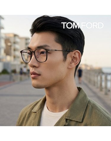 톰포드 TF6159KB 001 공식수입 26년신상품 스퀘어 슬림 뿔테 블루라이트차단 명품 안경테