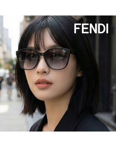 펜디 FE40031F 01B 공식수입 캣아이 뿔테 아시안핏 명품 선글라스