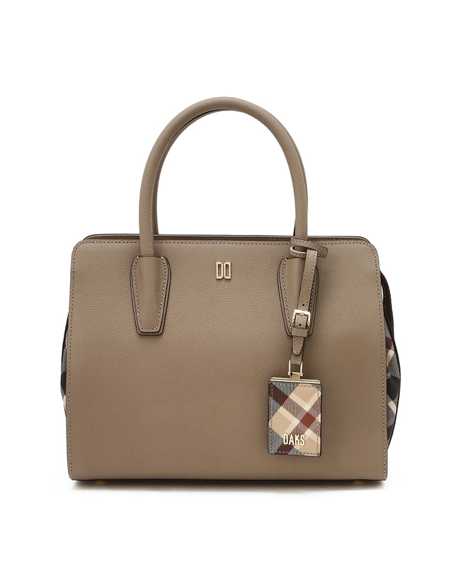 닥스 액세서리 여성 베이지 DD로고 소가죽 토트백 상세