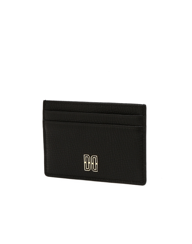 닥스 액세서리 여성 [스테디셀러] 블랙 DD로고 소가죽 카드지갑 착용컷