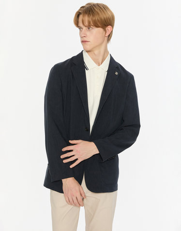 [스테디셀러] 네이비 멜란지 린넨혼방 자켓