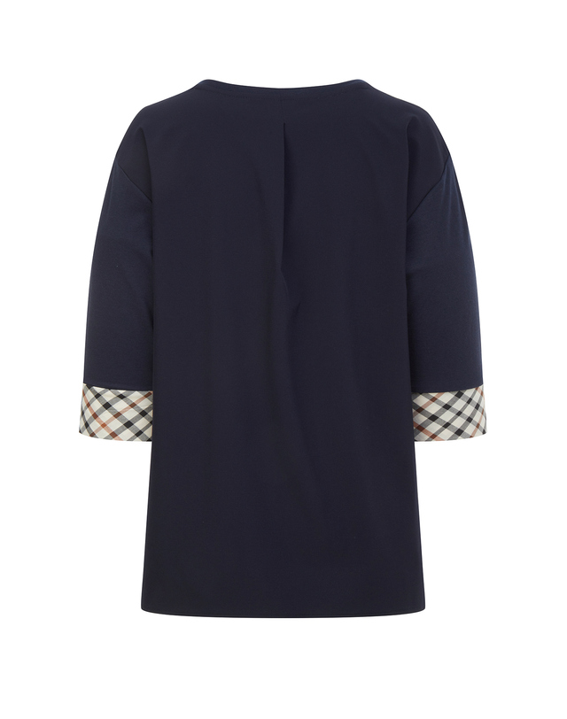 닥스 골프 여성 [스테디셀러] 네이비 DD로고 면혼방 7부 티셔츠 상세