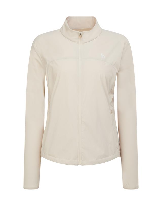 헤지스 골프 여성 [스테디셀러] 베이지 캐주얼 바람막이 밝은 베이지 착용컷