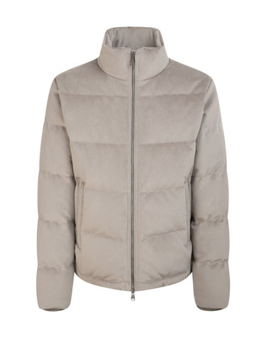 [스테디셀러] 베이지 《Twill Velour》 Goose 푸퍼 점퍼