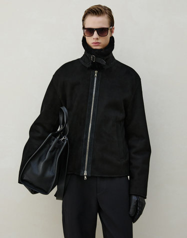 [스테디셀러] 블랙《Premium Leather》 양가죽 아비에이터 무스