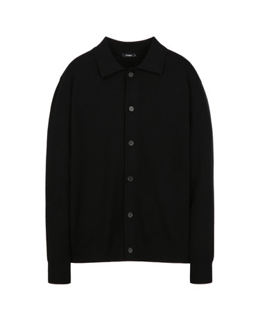 [스테디셀러] 블랙《Milano Wool》카라넥 가디건
