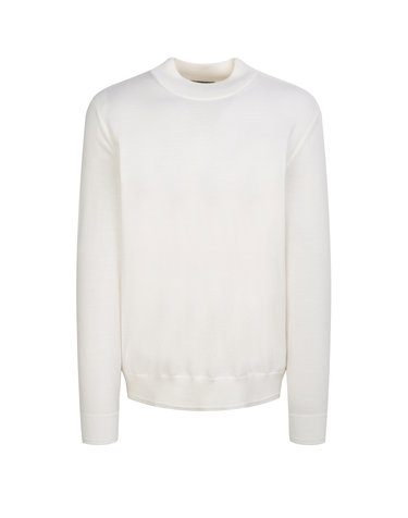 [스테디셀러] 아이보리《Merino Silky》모크넥 스웨터