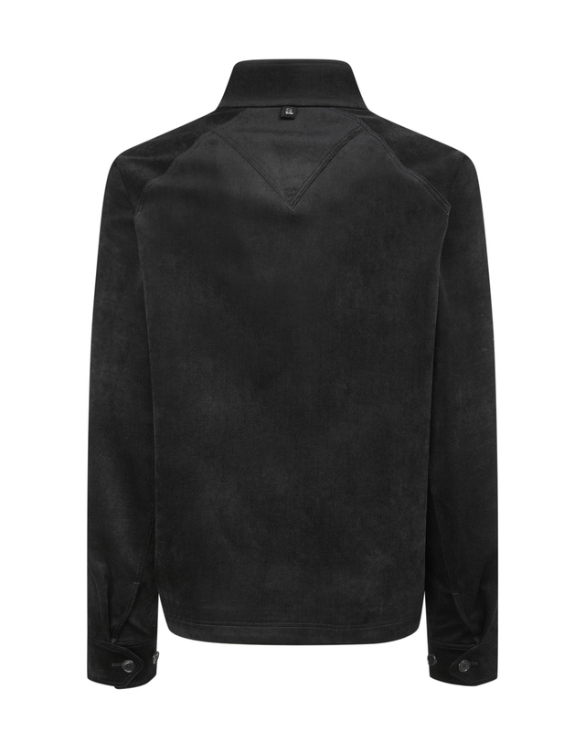 알레그리 남성 [스테디셀러] 블랙《Twill Velvet》헤링턴 넥 블루종 착용컷