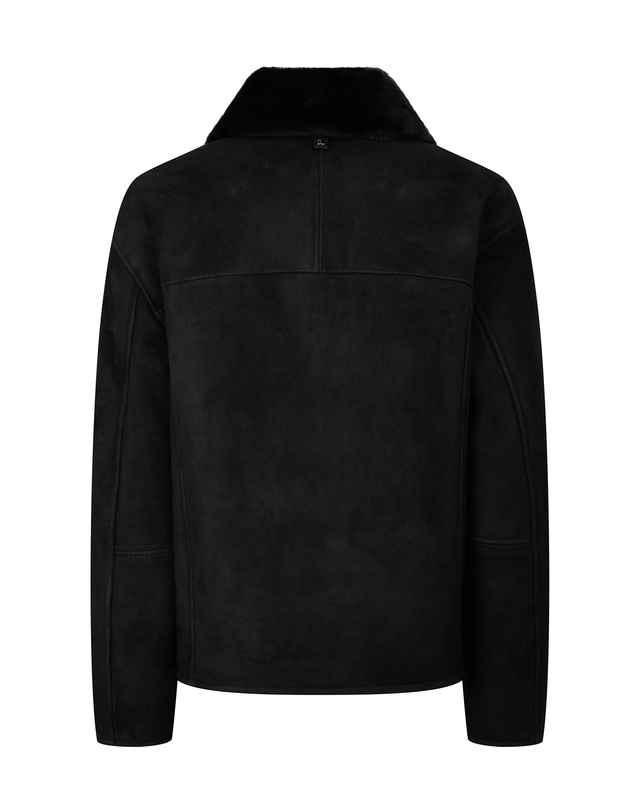 알레그리 남성 [스테디셀러] 블랙《Premium Leather》 양가죽 아비에이터 무스 착용컷