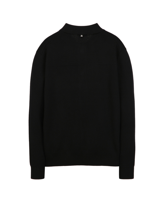 알레그리 남성 [스테디셀러] 블랙《Milano Wool》카라넥 가디건 착용컷
