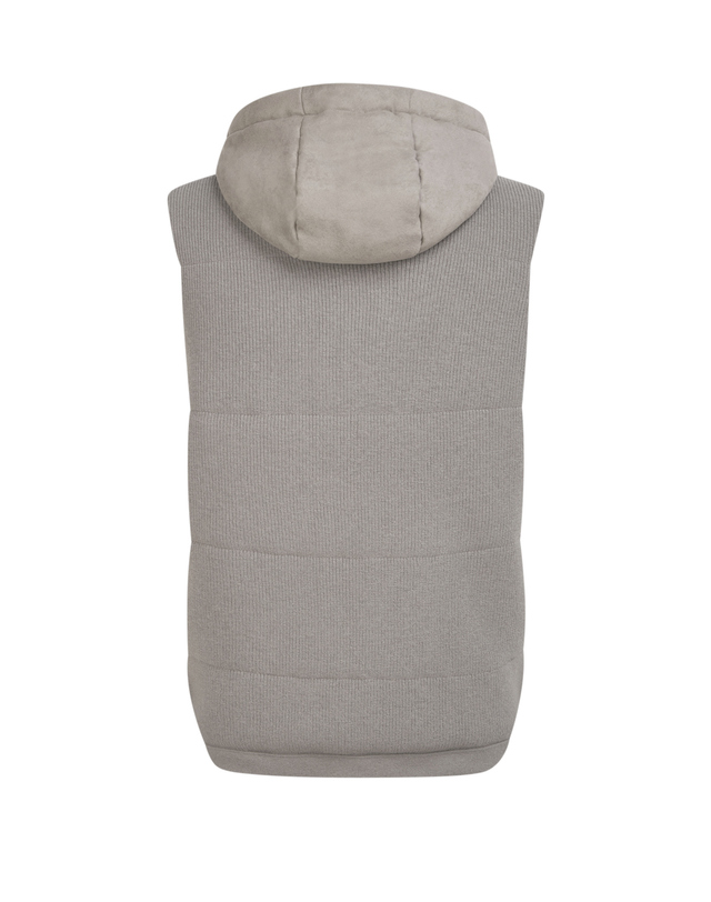 알레그리 남성 [스테디셀러] 베이지 《Prime Wool》후디 베스트[탈착가능] 진한 베이지 착용컷