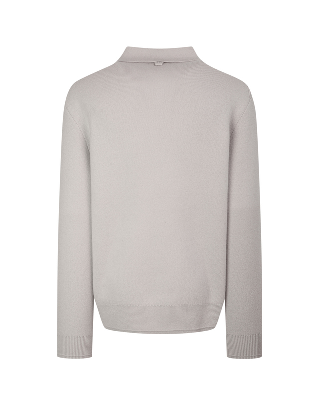 알레그리 남성 [스테디셀러] 아이보리 《Wool Cashmere》럭비 카라 맨투맨 착용컷