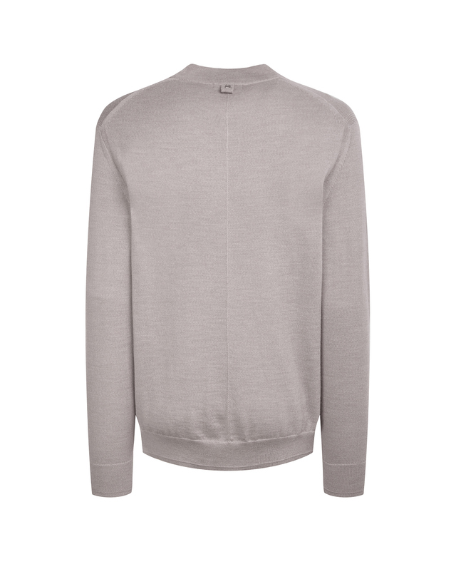 알레그리 남성 [스테디셀러] 베이지멜란지《Merino Silky》모크넥 스웨터 착용컷