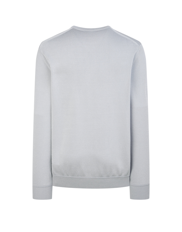 질스튜어트 뉴욕 질 스튜어트 뉴욕 남성 [BEST ITEM] GREY 레이온 & 실크 혼방 미니멀 니트 그레이 착용컷