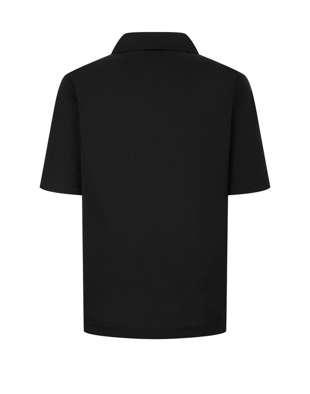 질스튜어트 뉴욕 질 스튜어트 뉴욕 남성 [스테디셀러] BLACK SOLID 반팔 카라 티셔츠 블랙 착용컷
