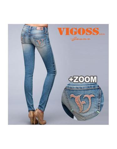 [비고스진 Vigoss Jeans] Manhattan Chain Waist in Lux Night Blue (JPCI-314)