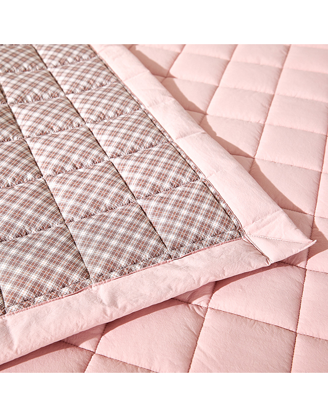 닥스 침구 [닥스침구]고밀도 바버 핑크 패드 슈퍼싱글/퀸/킹 착용컷