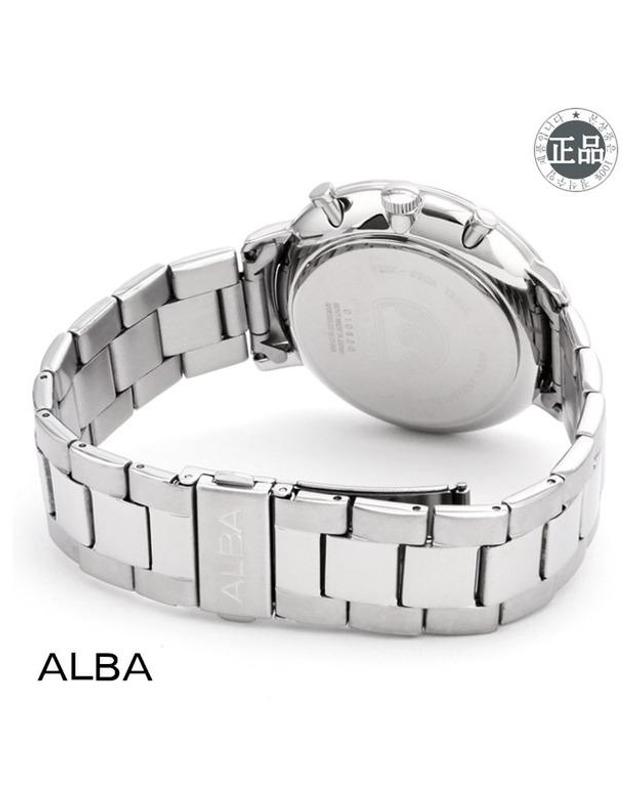 세이코 알바 ALBA 알바 남성용 메탈시계 AT3G71X1 착용컷