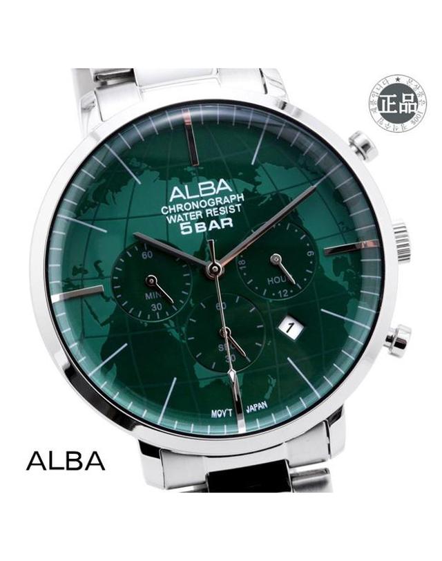 세이코 알바 ALBA 알바 남성용 메탈시계 AT3G77X1 착용컷