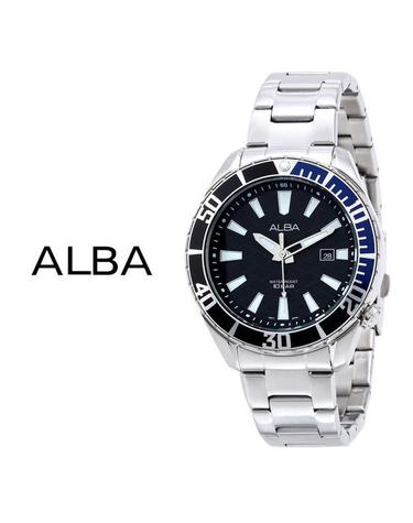 ALBA 알바 남성용 메탈시계 AG8K33X1