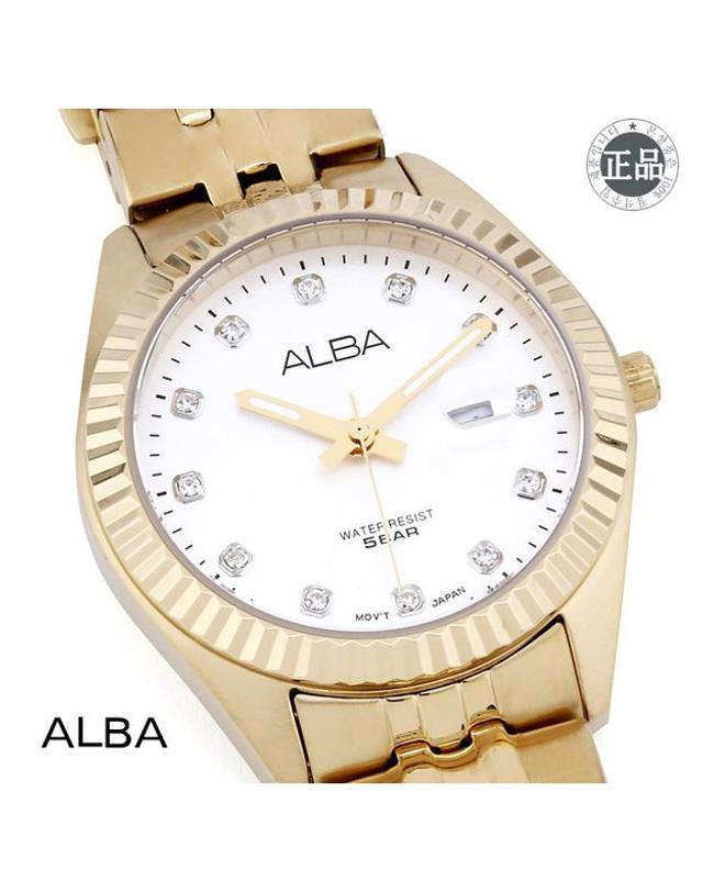 세이코 알바 ALBA 알바 여성용 메탈시계 AH7T46X1 착용컷