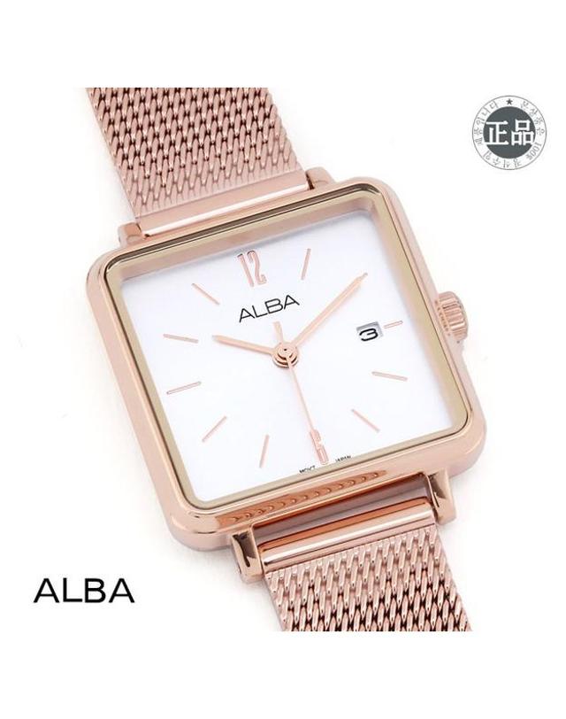 세이코 알바 ALBA 알바 여성용 메탈시계 AH7U20X1 착용컷