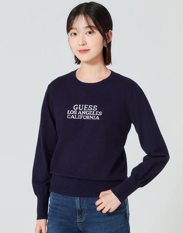 여성 자가드로고 풀오버 OO4SE601