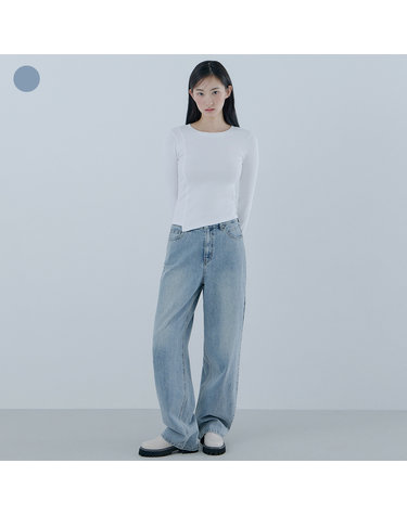 MBL톤 와이드 배럴핏 데님 OQ1D5105