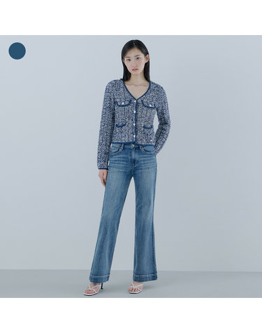 밑단 디테일 MBL톤 부츠컷 데님 OQ1D5027