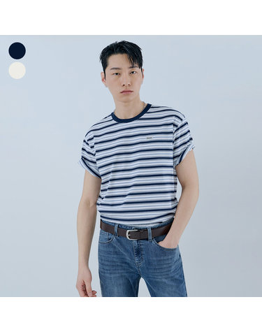 [CORE] 유니 스트라이프 반팔 티셔츠 MQ2K9430