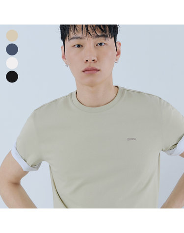 [CORE] 유니 미니 GUESS 자수 반팔 티셔츠 MQ2K8432