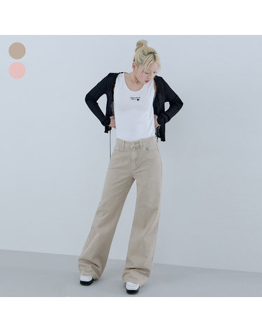 칼라 와이드 팬츠 OQ2W5135