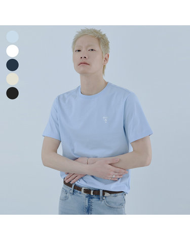 5color 유니 미니 무테 삼각 반팔티셔츠 NQ2K5923