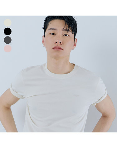 4color 유니 미니 로고 반팔티셔츠 NQ2K5927