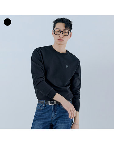 3color 미니 삼각 와펜 맨투맨 NQ1K5911