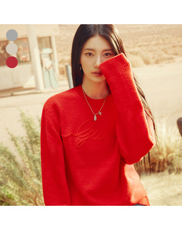 [SUZY] 크루넥 밧줄자수 스웨터 MQ4S1696