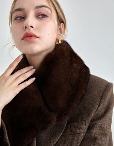 오비노 오비노 풀스킨 밍크워머카라 OVINO FULL SKIN MINK FUR WARMER COLLAR (밍크머플러 넥워머)