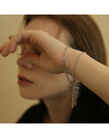 layered chain bracelet B014
